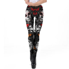 Halloween Sugar Skull Leggings