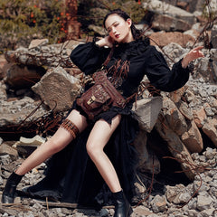 Vintage SteamPunk Leather Waist Bag