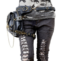 Vintage SteamPunk Leather Waist Bag