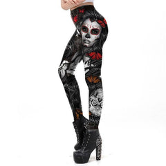 Halloween Sugar Skull Leggings