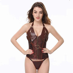 Steampunk Burlesque Corset Set - Frontier Punk