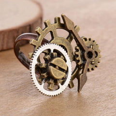 Steampunk Gears Ring (Resizable) - Frontier Punk