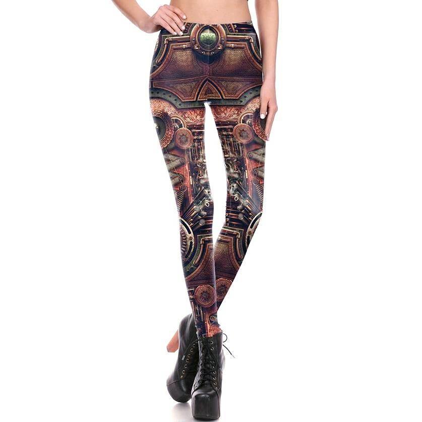 Mechanical Gear Leggings - Frontier Punk