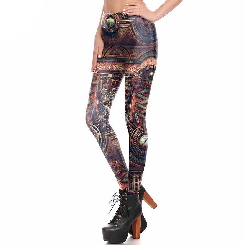 Mechanical Gear Leggings - Frontier Punk