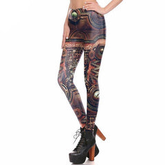 Mechanical Gear Leggings - Frontier Punk