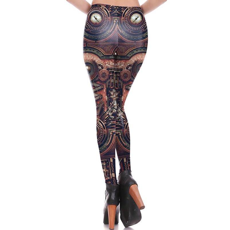 Mechanical Gear Leggings - Frontier Punk