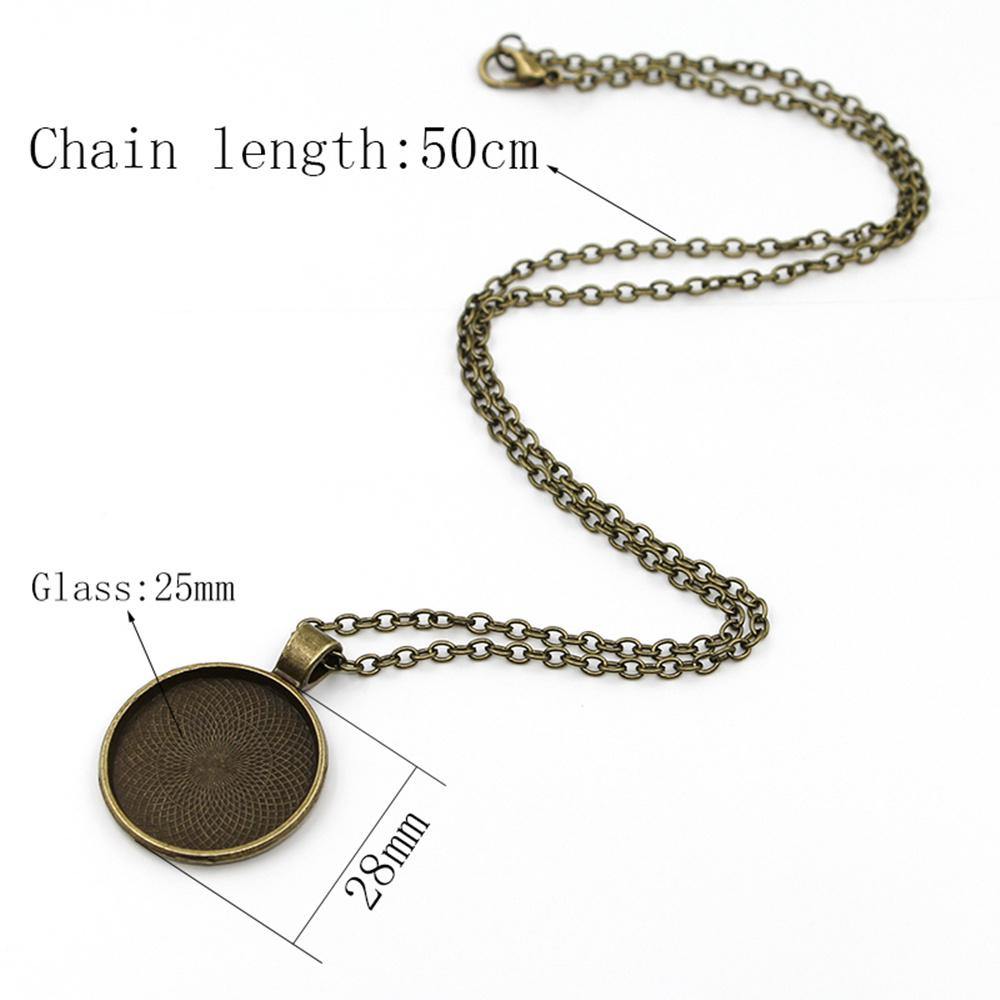 Retro Gears in Crystal Glass Pendant Necklace - Frontier Punk