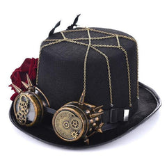 Steampunk Retro Rose Gear Hat - Frontier Punk