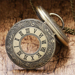 Retro Gold Steampunk Pocket Watch on Chain - Frontier Punk